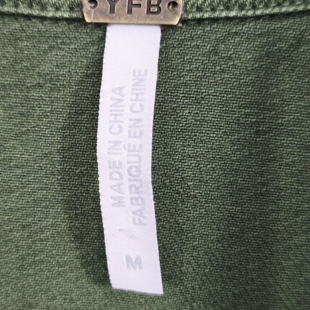 NWT Young Fabulous & Broke Oversized Green Utility Jacket/Shirt - Picture 6 of 8